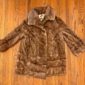 Vintage Real Mink Fur Coat Size Medium. Excellent Condition